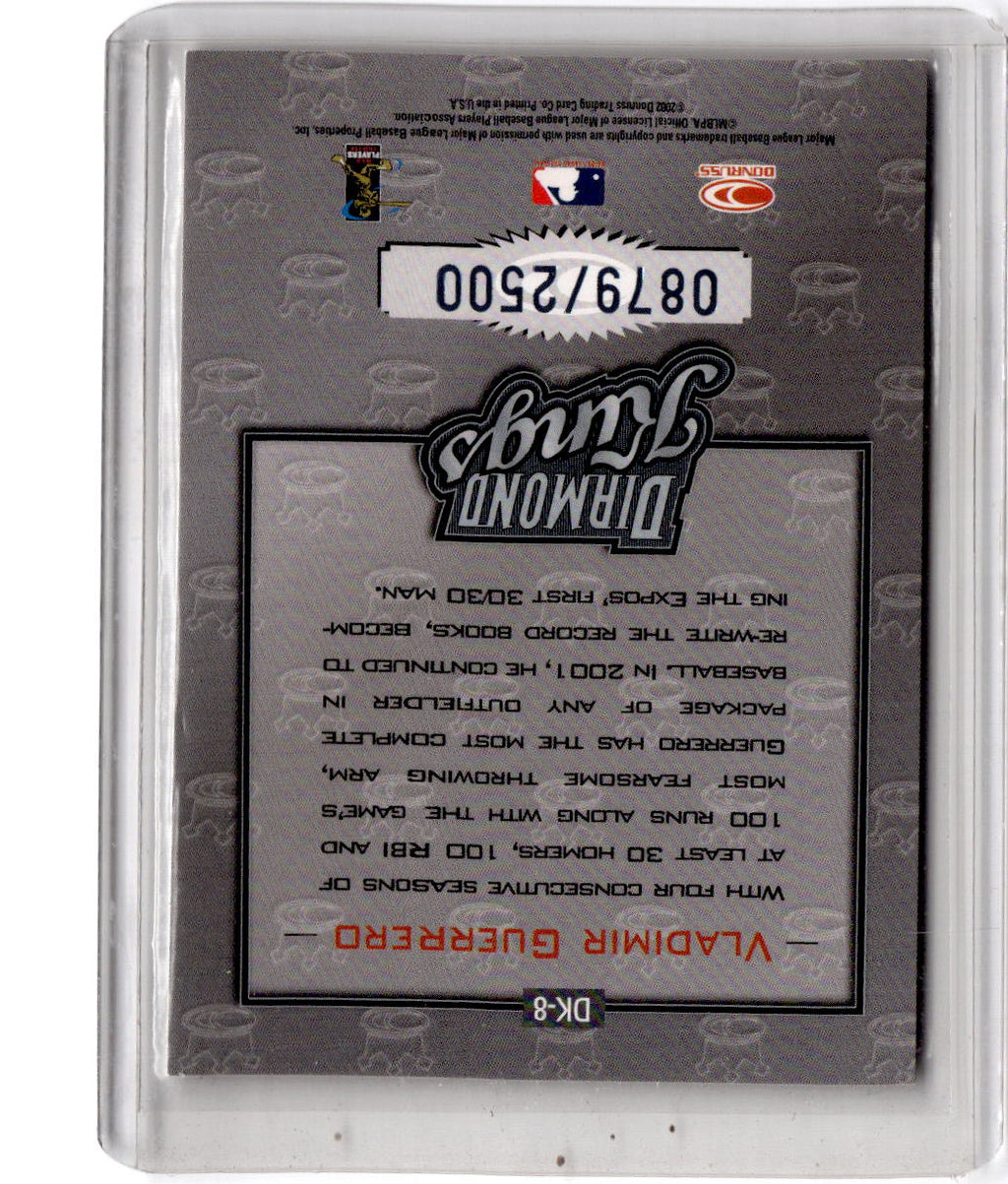 2002 Donruss #DK-8 Vladimir Guerrero Diamond Kings #/2500