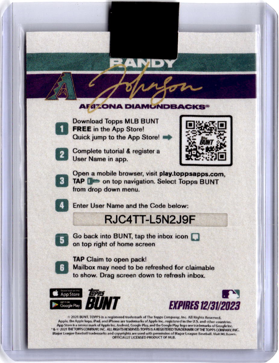 2021 Topps Transcendent Collection #37 Randy Johnson #/50