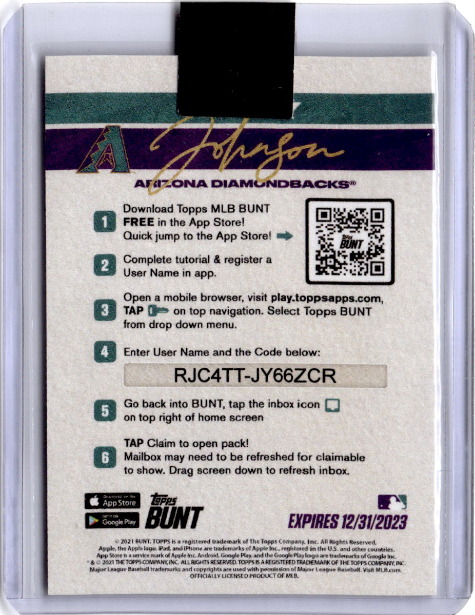2021 Topps Transcendent Collection #37 Randy Johnson #/50