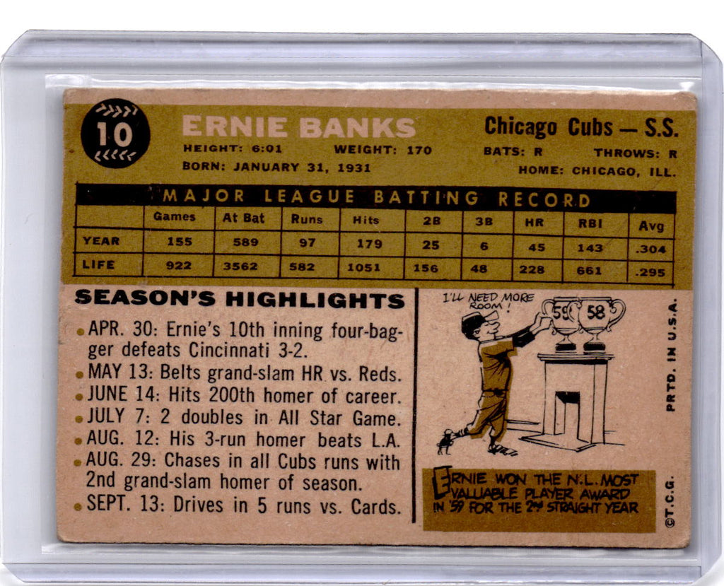 1960 Topps #10 Ernie Banks