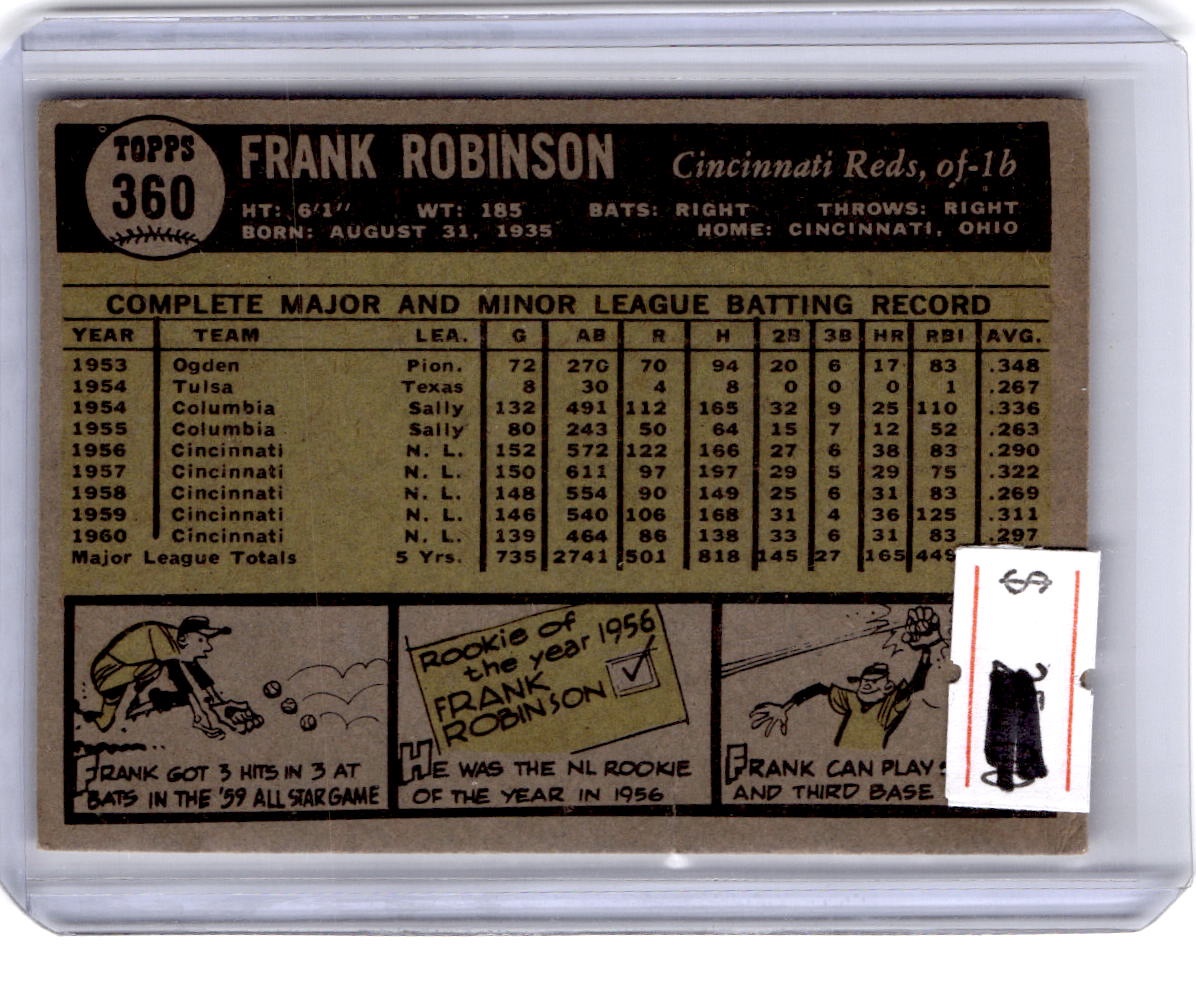 1961 Topps #360 Frank Robinson