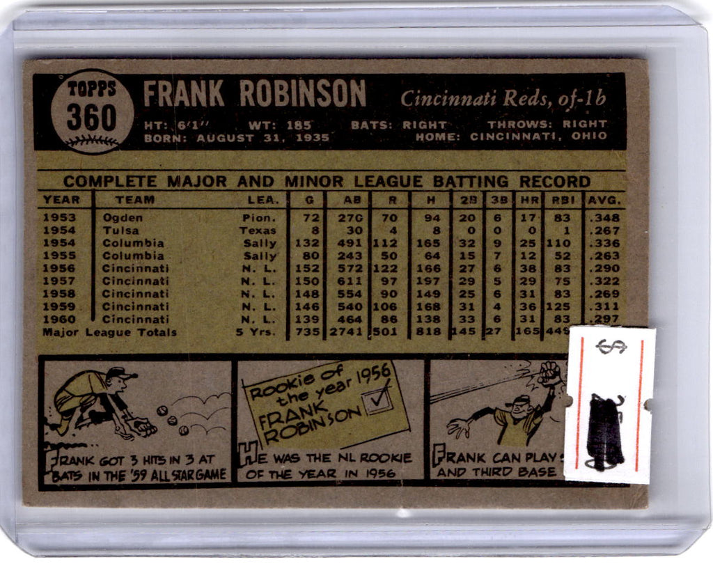 1961 Topps #360 Frank Robinson