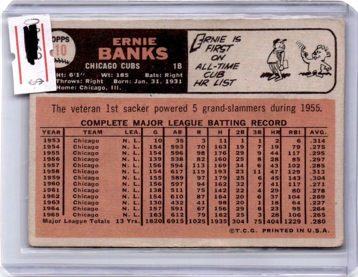 1966 Topps #110 Ernie Banks
