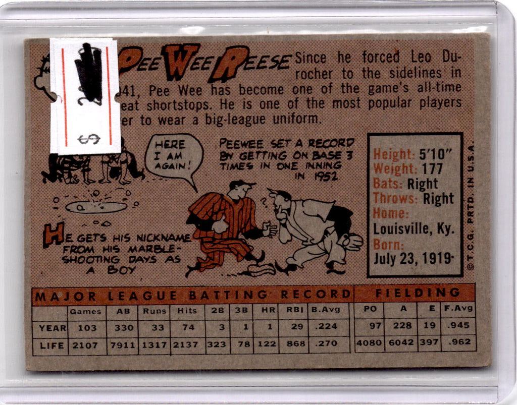1958 Topps #375 Pee Wee Reese