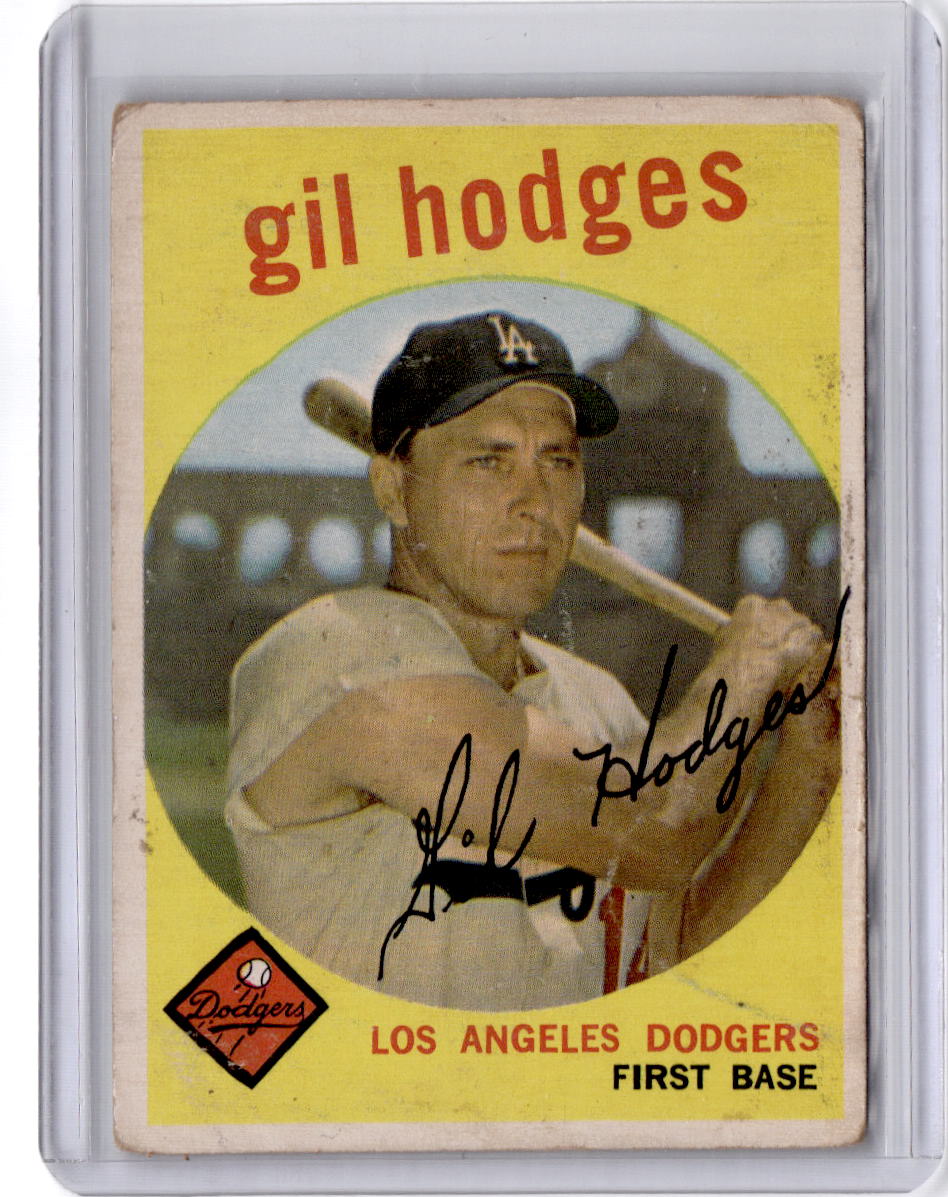 1959 Topps #270a Gil Hodges : White/lighter back