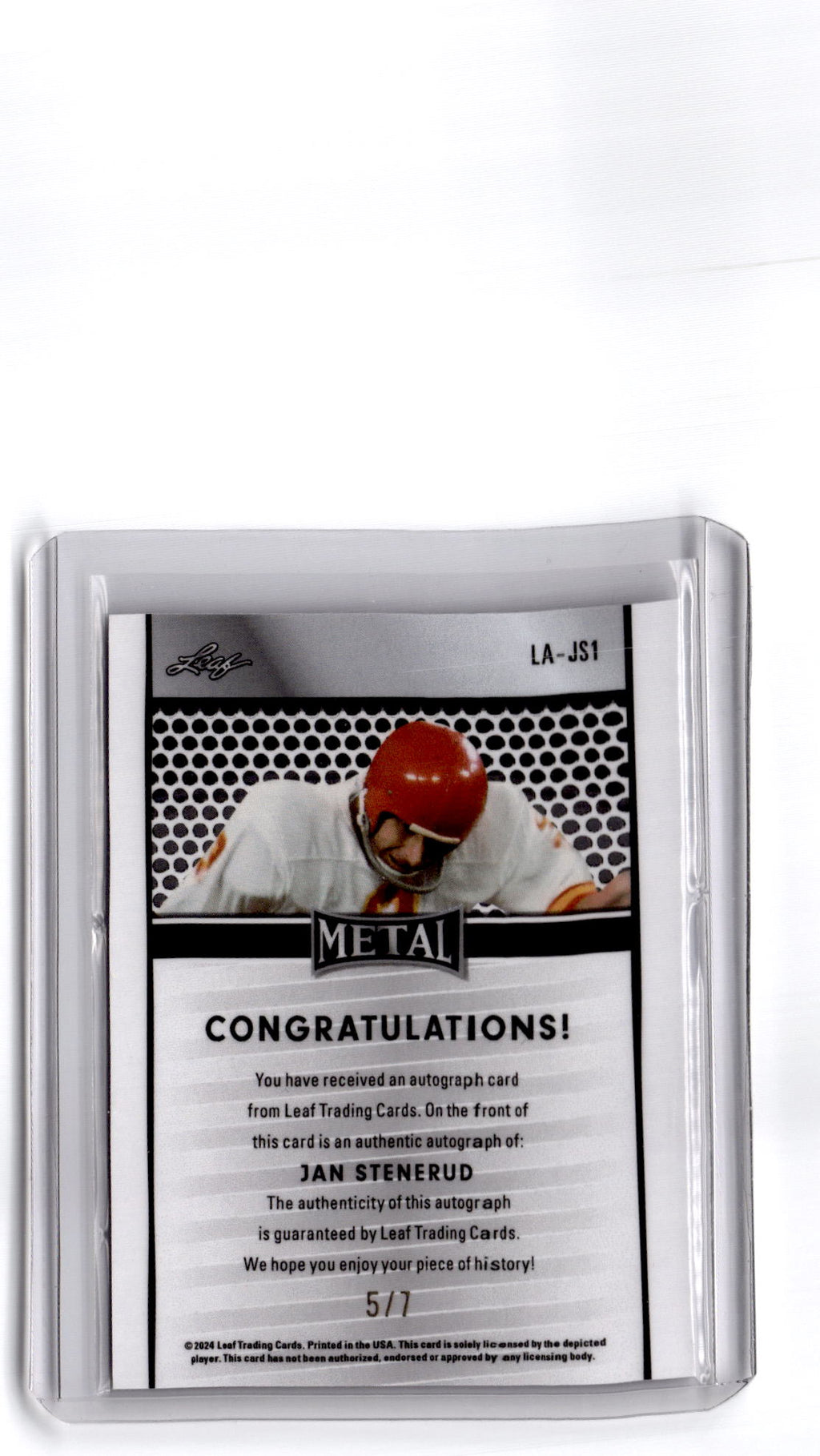 2024 Leaf Collective Multi-Sports -Auto Shimmer Purple Jan Stenerud #/7