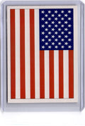 1991 Score #737a American Flag : "© 1991 SCORE" on back