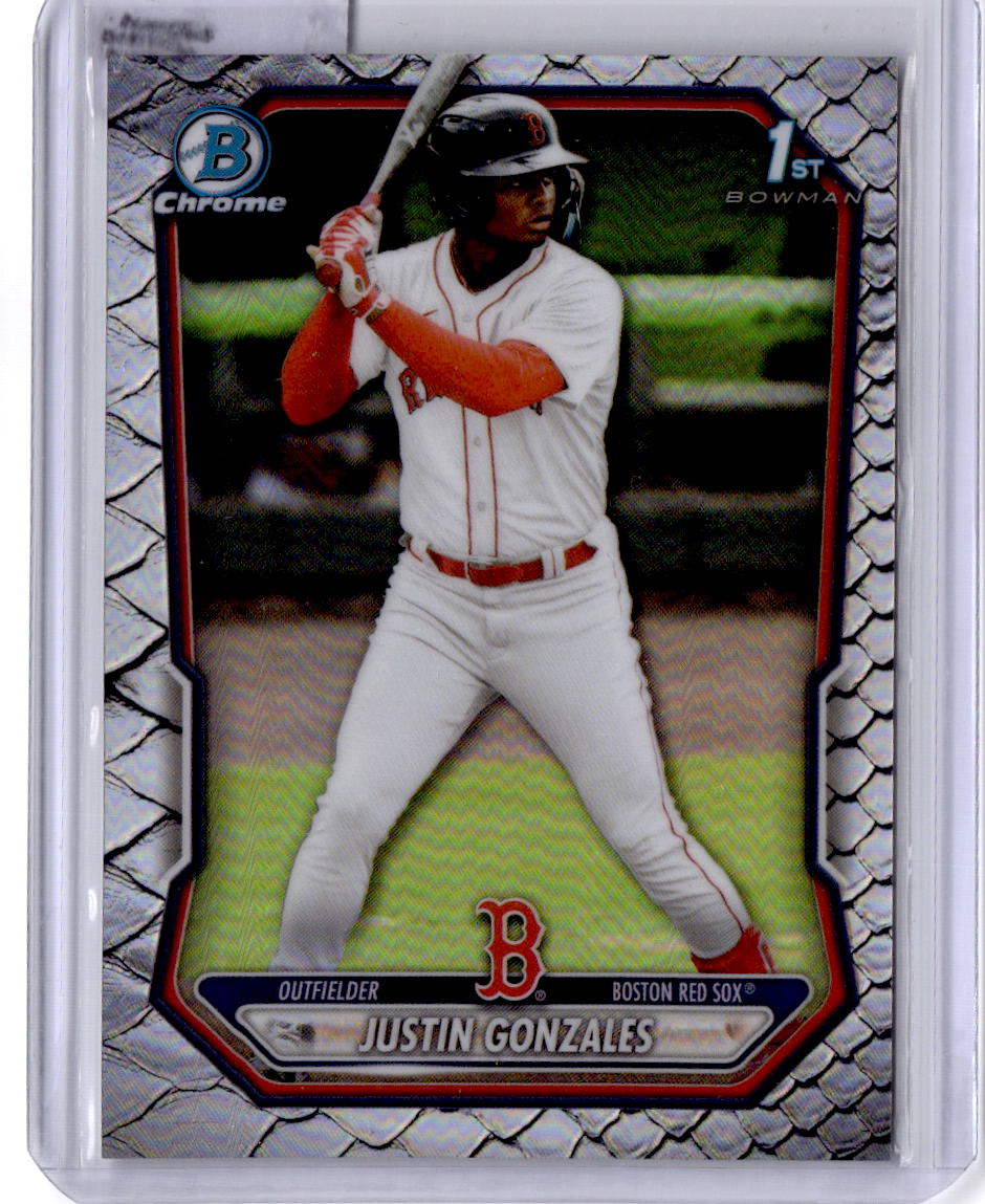 2026 Bowman #BCP-141 Justin Gonzales Chrome Prospects Reptilian Refractor