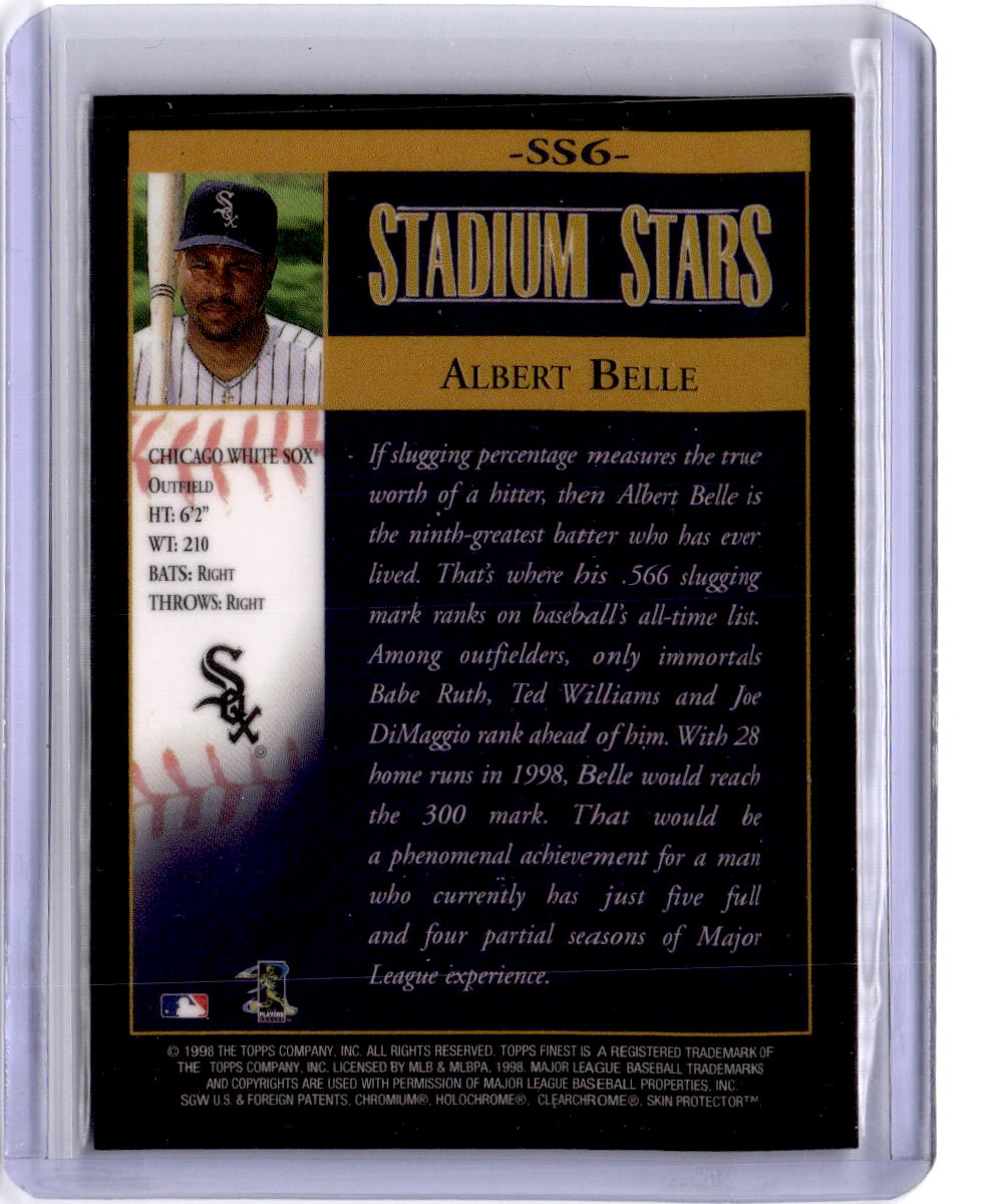 1998 Finest #SS6 Albert Belle Stadium Stars
