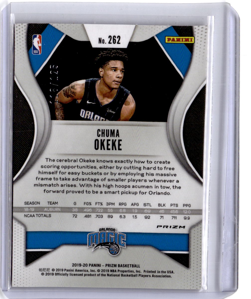 2019-20 Panini Prizm #262 Chuma Okeke Prizms Fast Break Red #/125