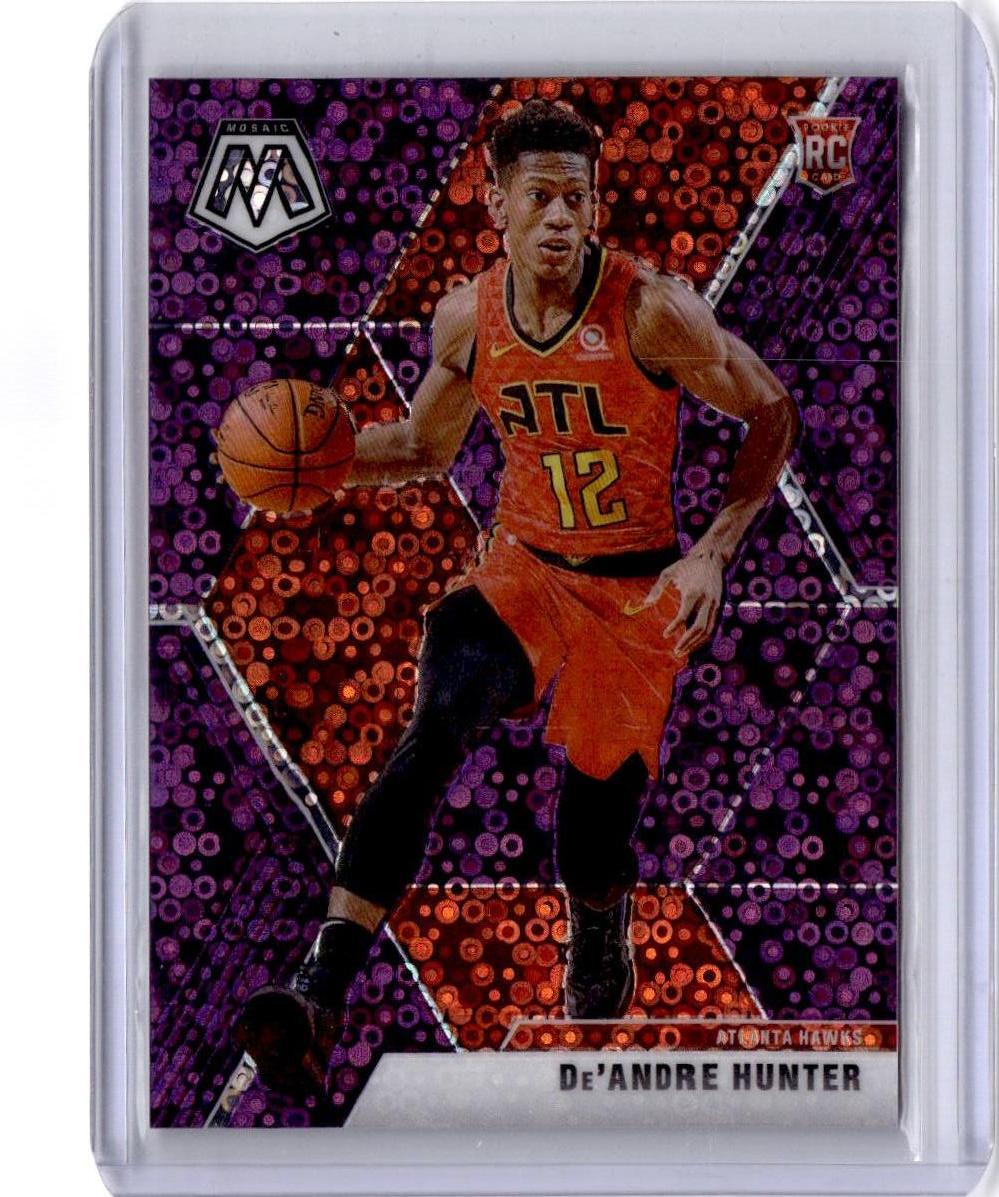 2019-20 Panini Mosaic #239 De'Andre Hunter Fast Break Purple #/50