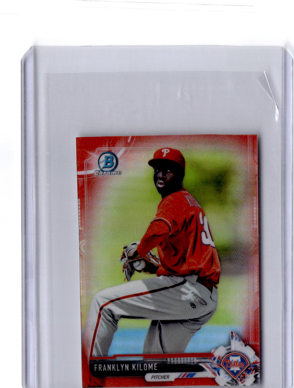 2017 Bowman Chrome Mini #BCP41 Franklyn Kilome Red Refractor #/10