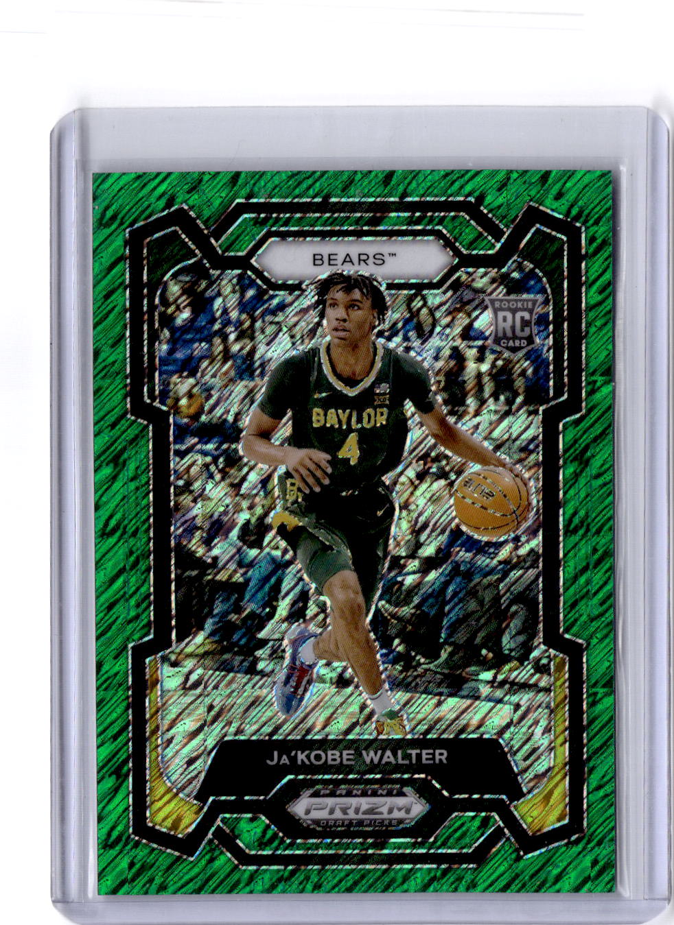 2024 Panini Prizm Draft Picks #9 Ja'Kobe Walter Prizms Green Shimmer FOTL #/3