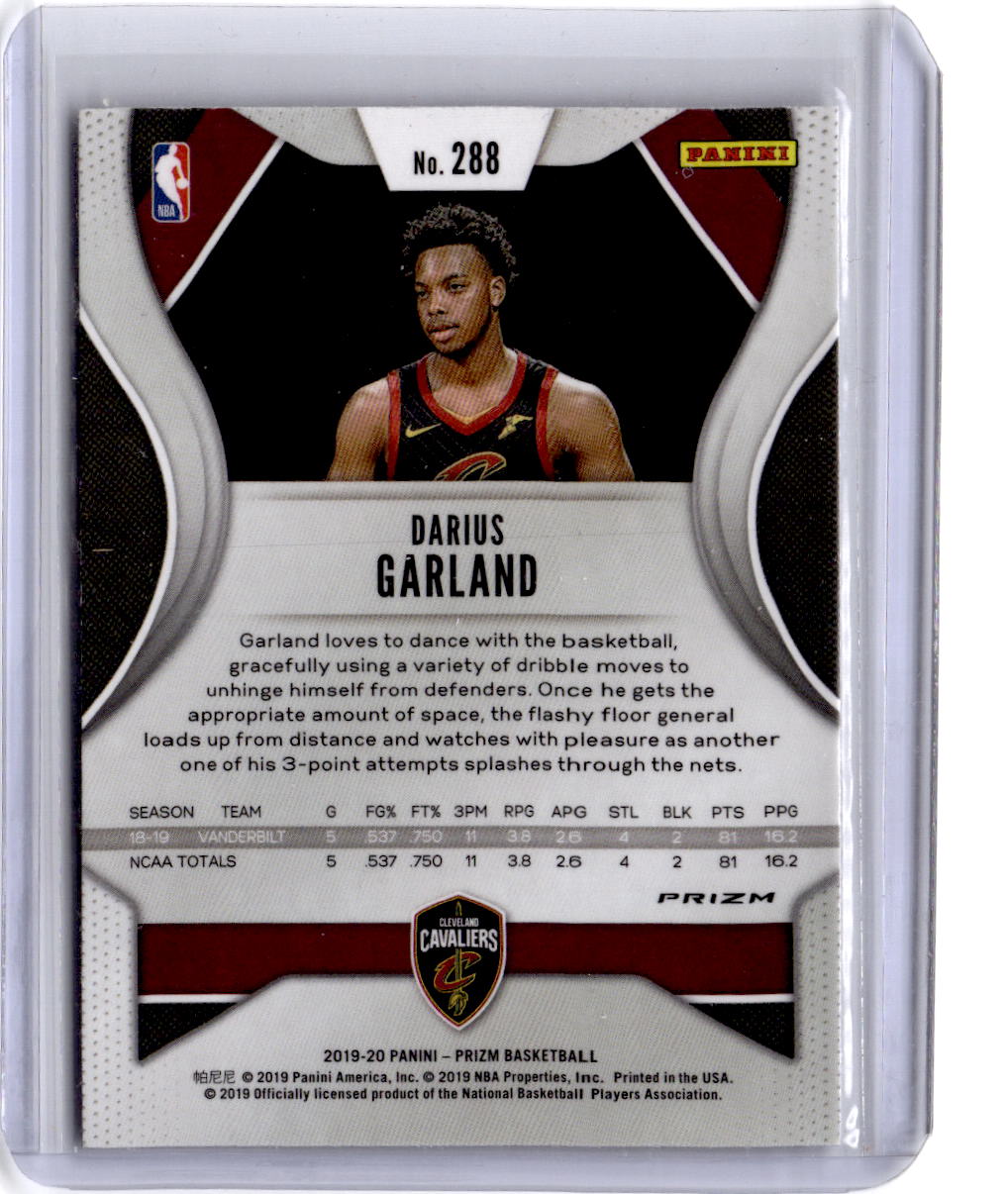 2019-20 Panini Prizm #288 Darius Garland Prizms Silver
