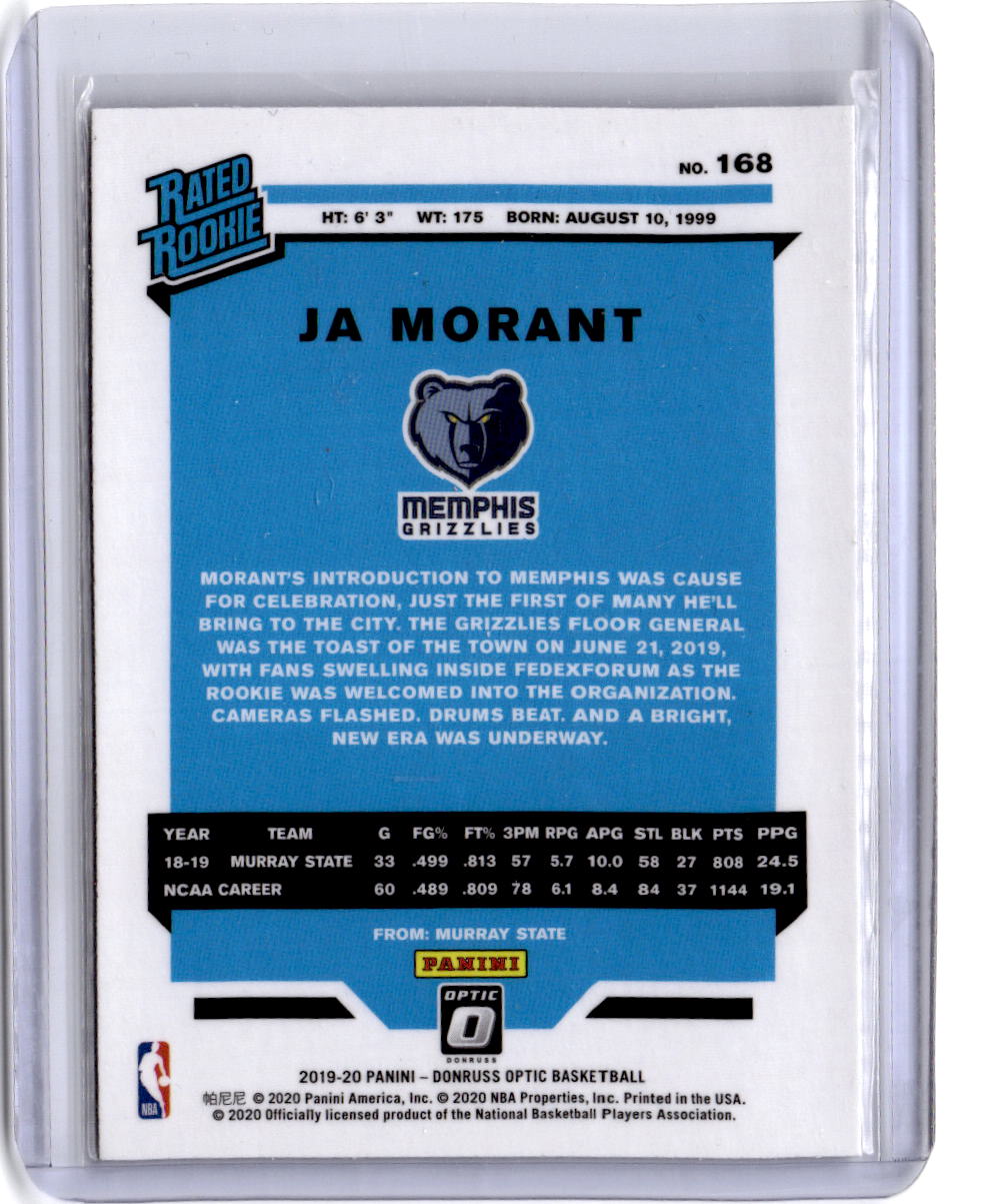 2019-20 Donruss Optic #168 Ja Morant