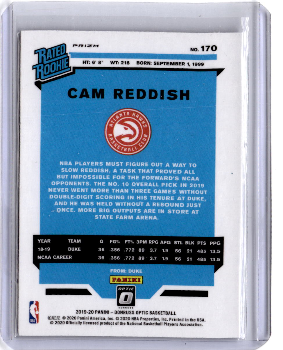 2019-20 Donruss Optic #170 Cam Reddish Holo