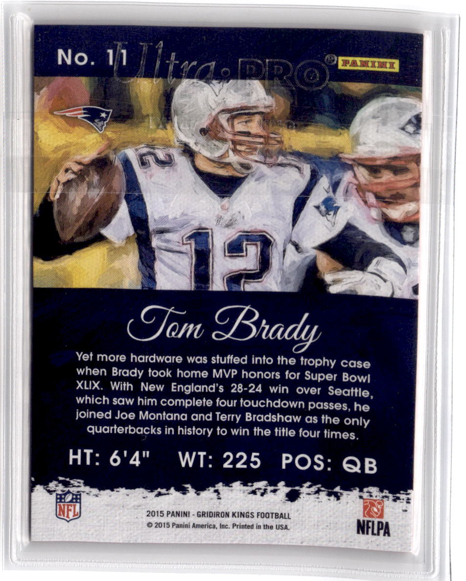 2015 Panini Gridiron Kings #11 Tom Brady Red Framed