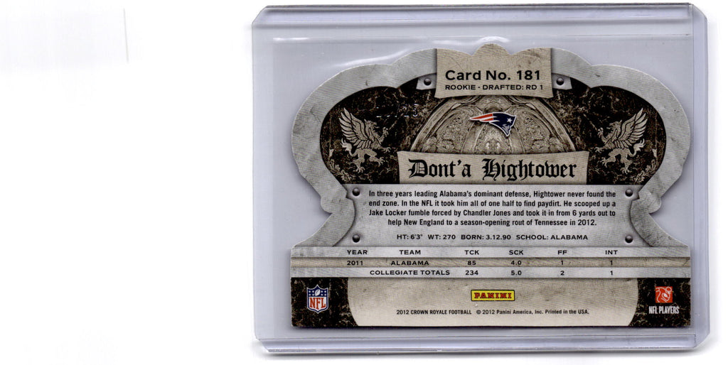 2012 Panini Crown Royale #181 Dont'a Hightower Purple Crown #/25