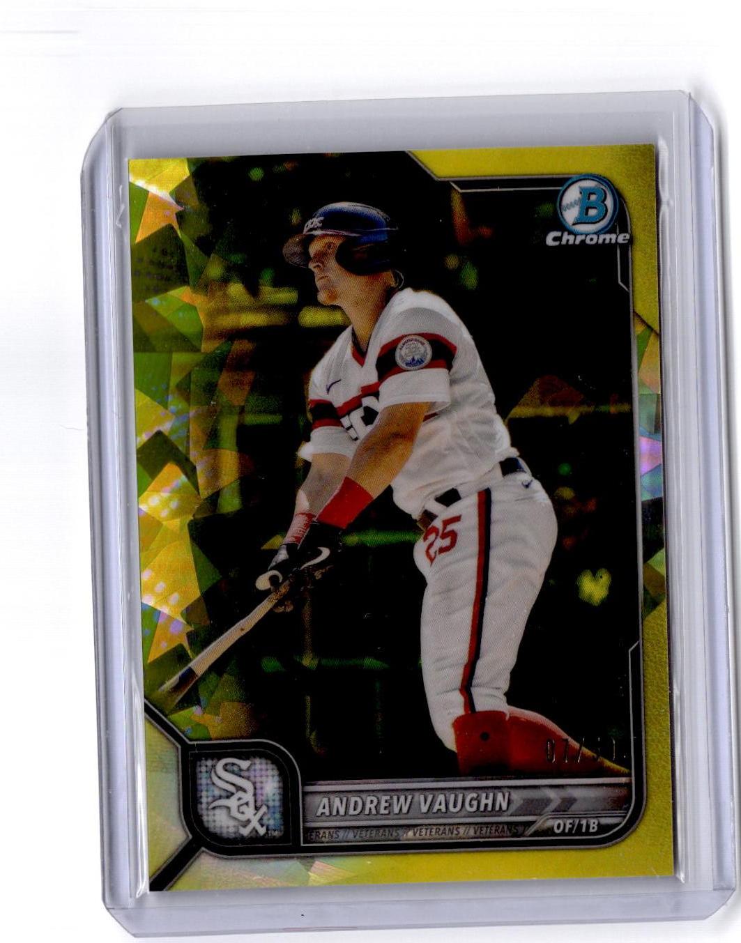 2022 Bowman Chrome Sapphire Edition #41 Andrew Vaughn Yellow #/50