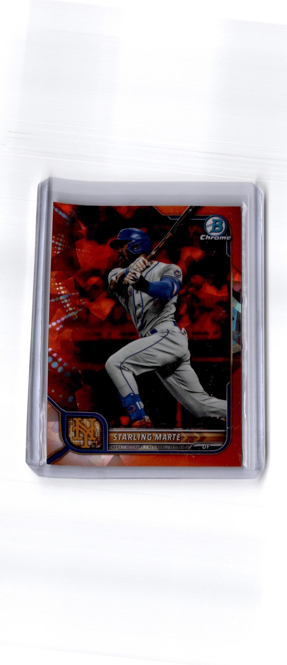 2022 Bowman Chrome Sapphire Edition #97 Starling Marte Orange #/75