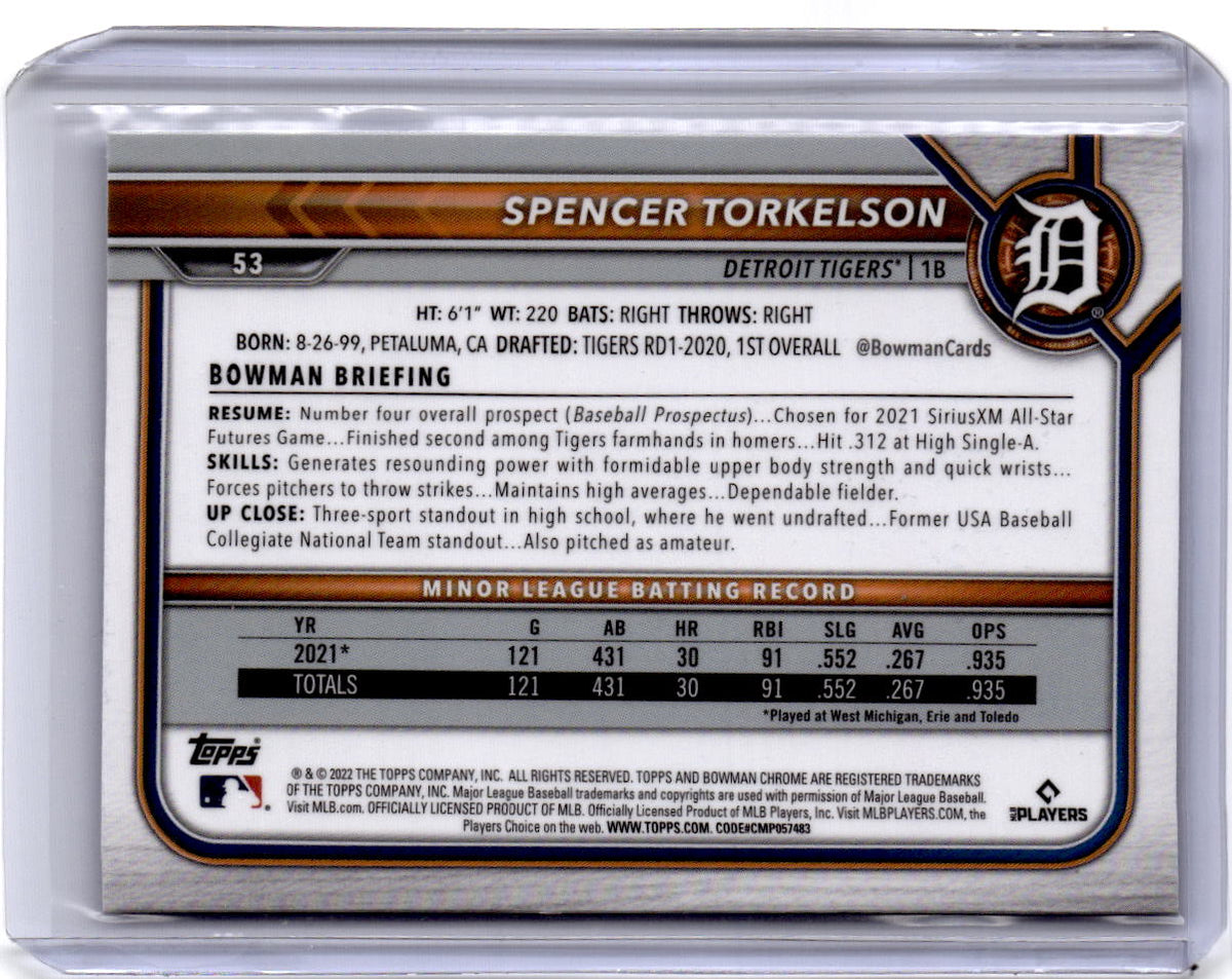 2022 Bowman Chrome Sapphire Edition #53 Spencer Torkelson