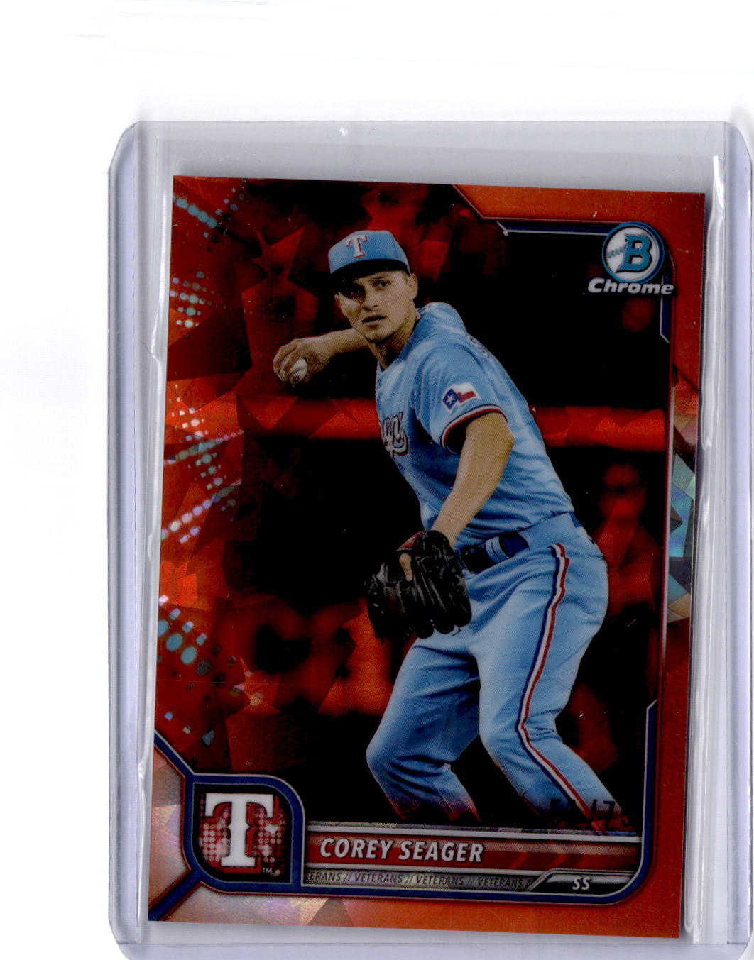 2022 Bowman Chrome Sapphire Edition #3 Corey Seager Orange #/75