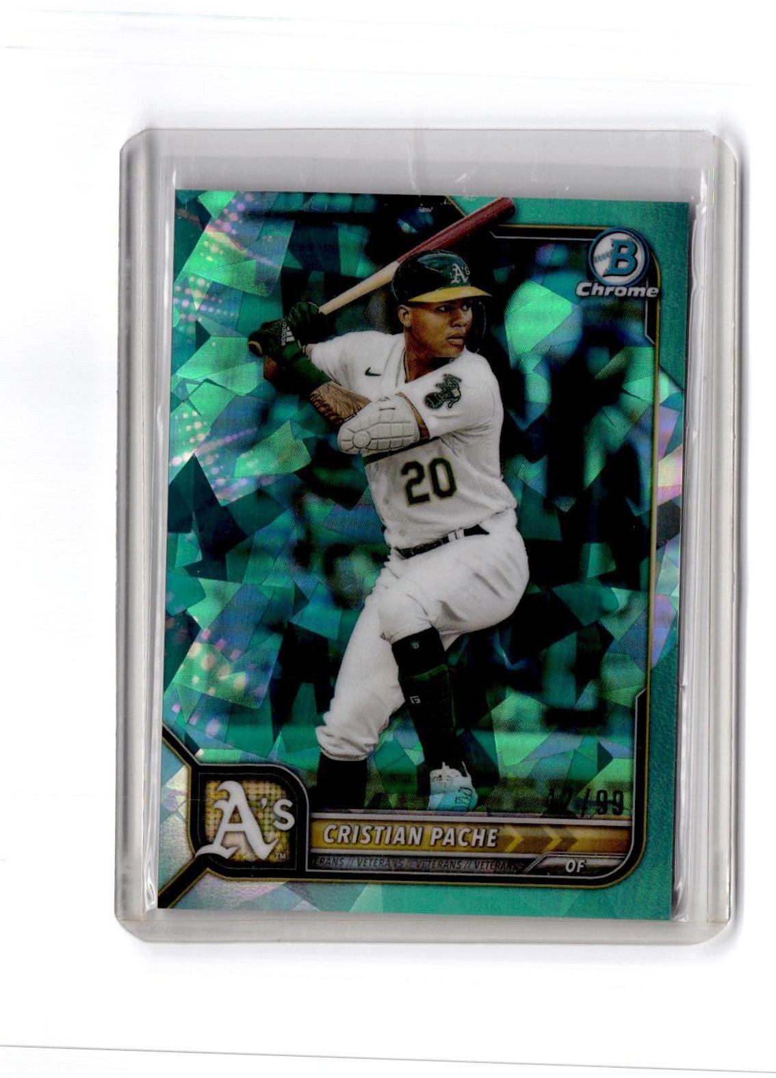 2022 Bowman Chrome Sapphire Edition #56 Cristian Pache Aqua #/99