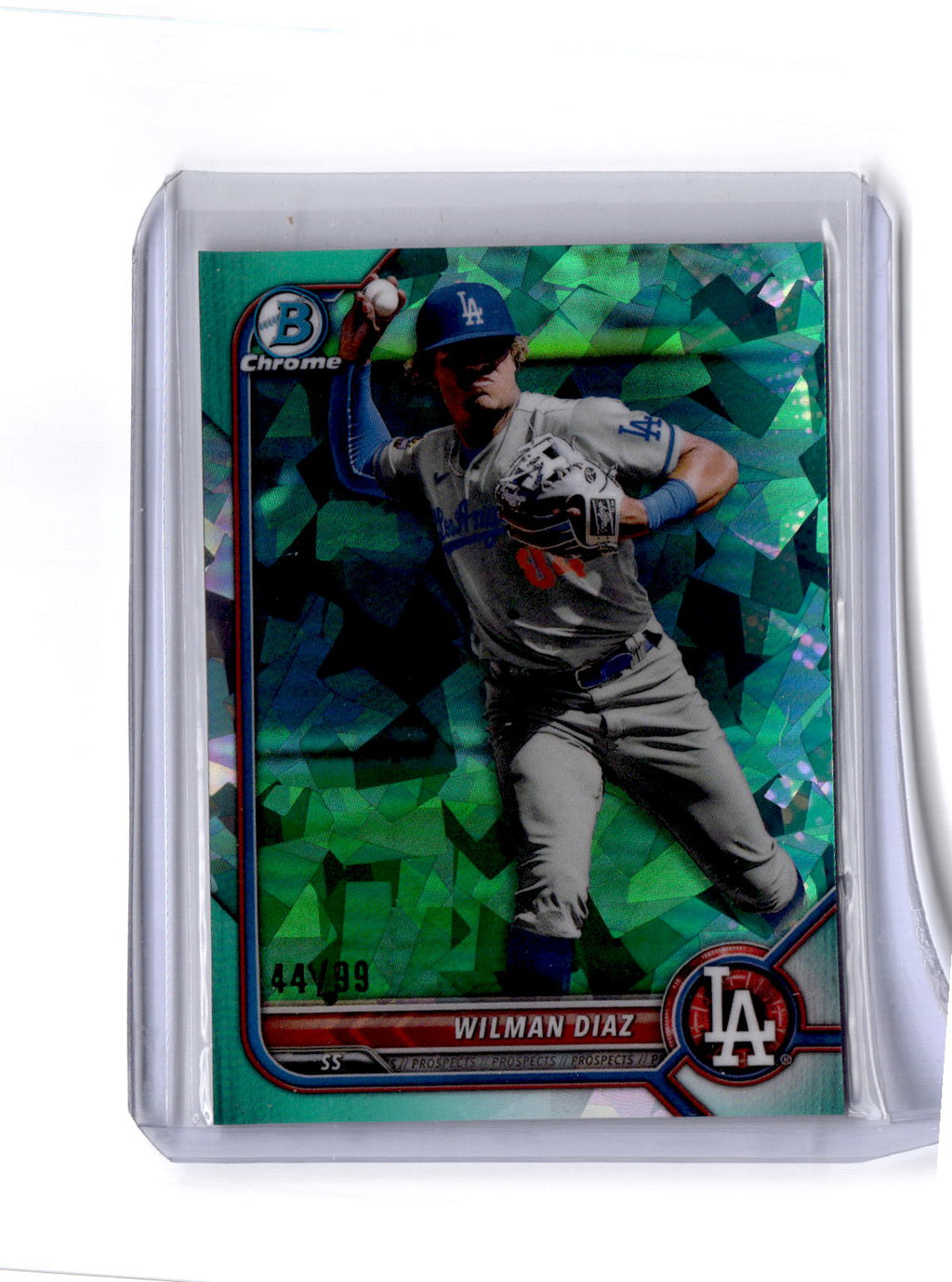 2022 Bowman Chrome Sapphire Edition #BCP-239 Wilman Diaz Prospects Aqua #/99