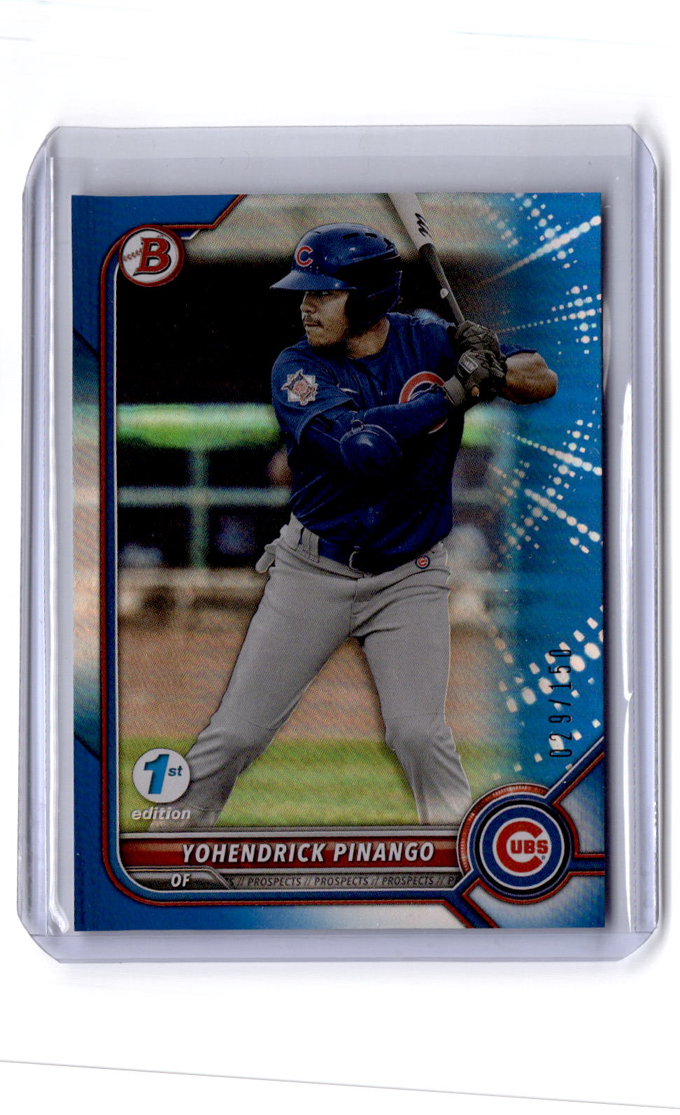 2021 Bowman Draft 1st Edition #BD-25 Yohendrick Pinango Blue Foil #/150