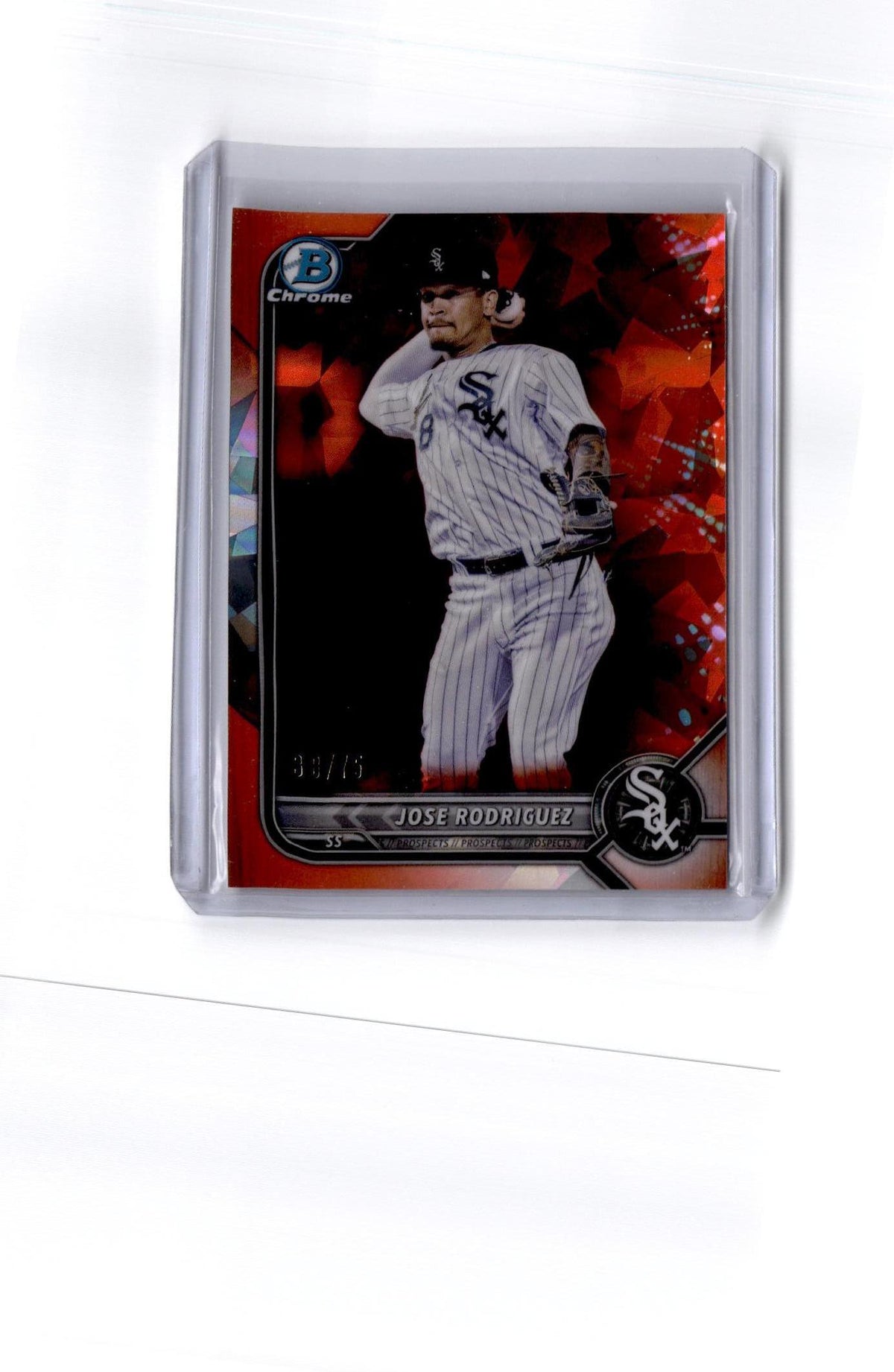 2022 Bowman Chrome Sapphire Edition Jose Rodriguez Prospects Orange #/75