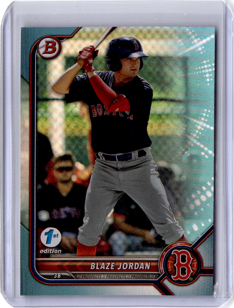 2022 Bowman 1st Edition #BPPF-58 Blaze Jordan Sky Blue Foil