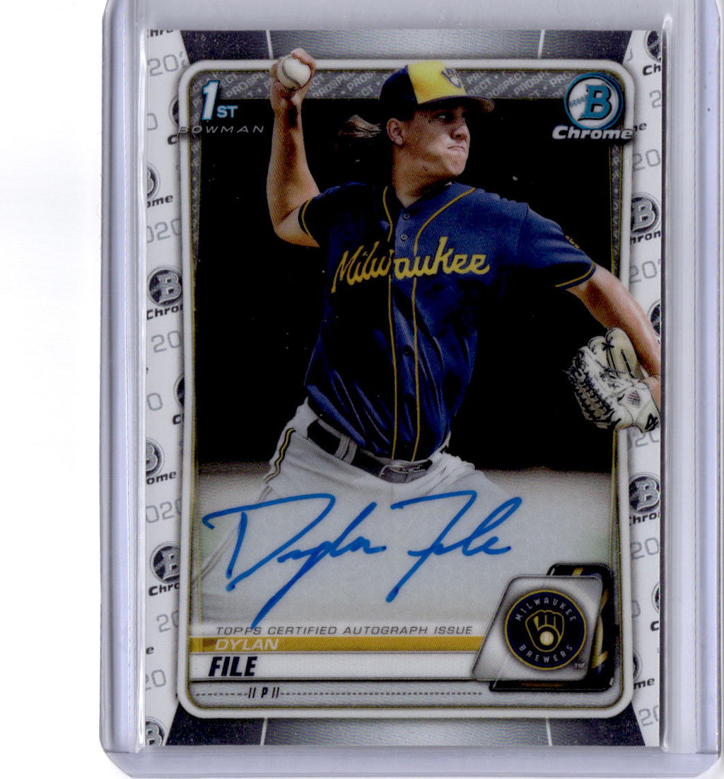 2020 Bowman Chrome #CPA-DF Dylan File Prospect Autographs