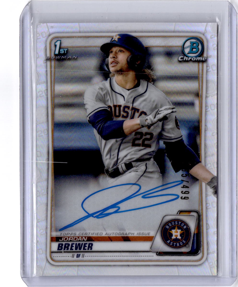 2020 Bowman Chrome #CPA-JBR Jordan Brewer Prospect Autographs Refractor #/499