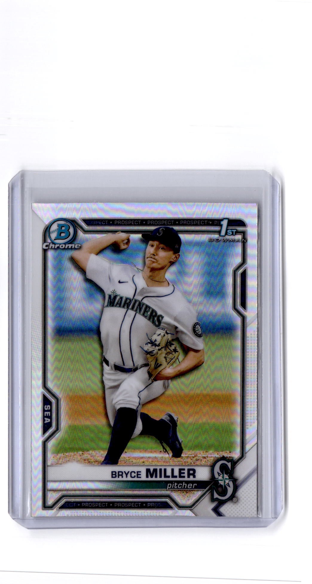 2021 Bowman Draft #BDC-64 Bryce Miller Chrome Refractor