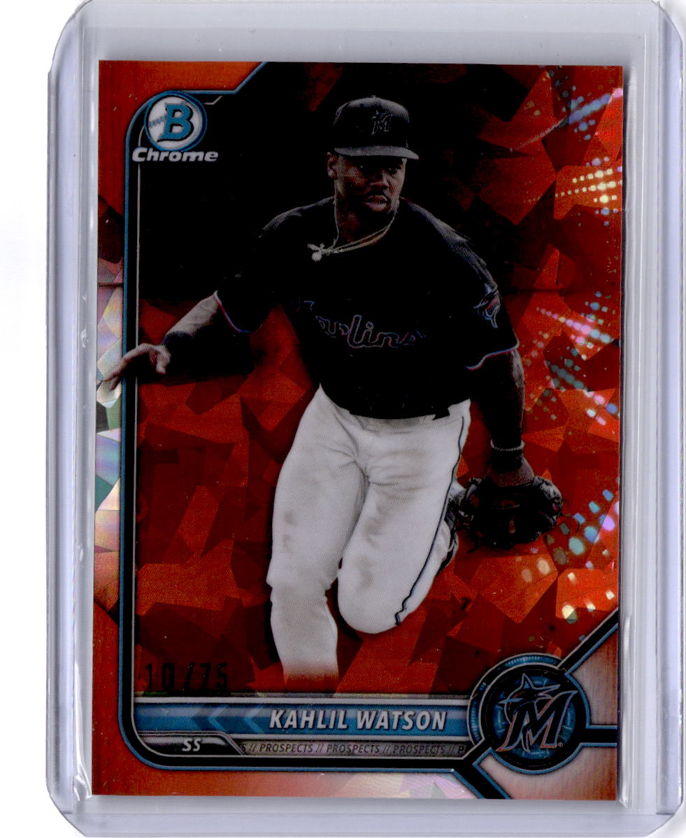 2022 Bowman Chrome Sapphire Edition #BCP-211 Kahlil Watson Prospects Orange #/75