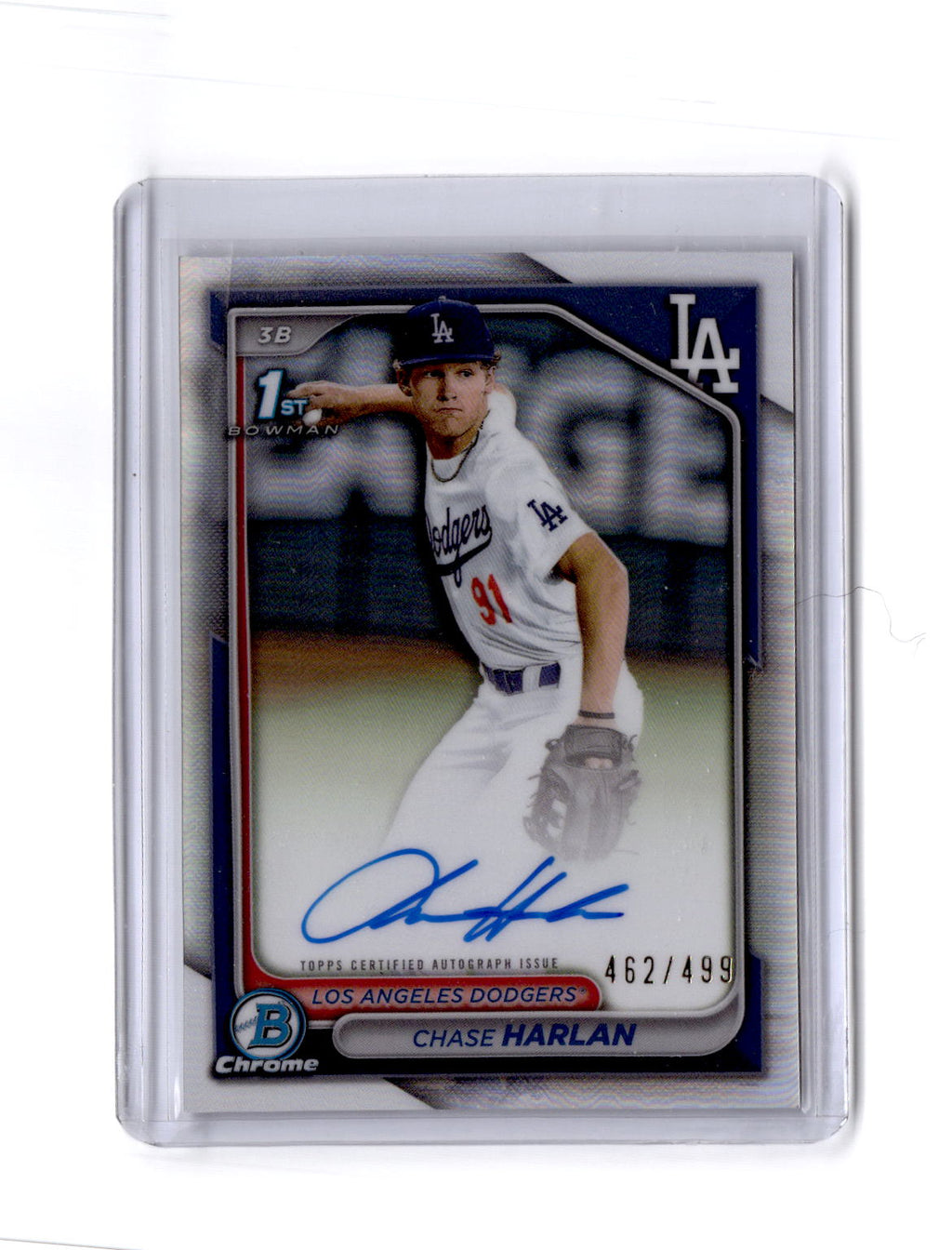 2024 Bowman Draft Chase Harlan Chrome Prospect Autographs Refractor #/499