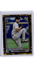 2024 Bowman Draft Griffin Herring Chrome Yellow Lunar Crater Refractor #/75