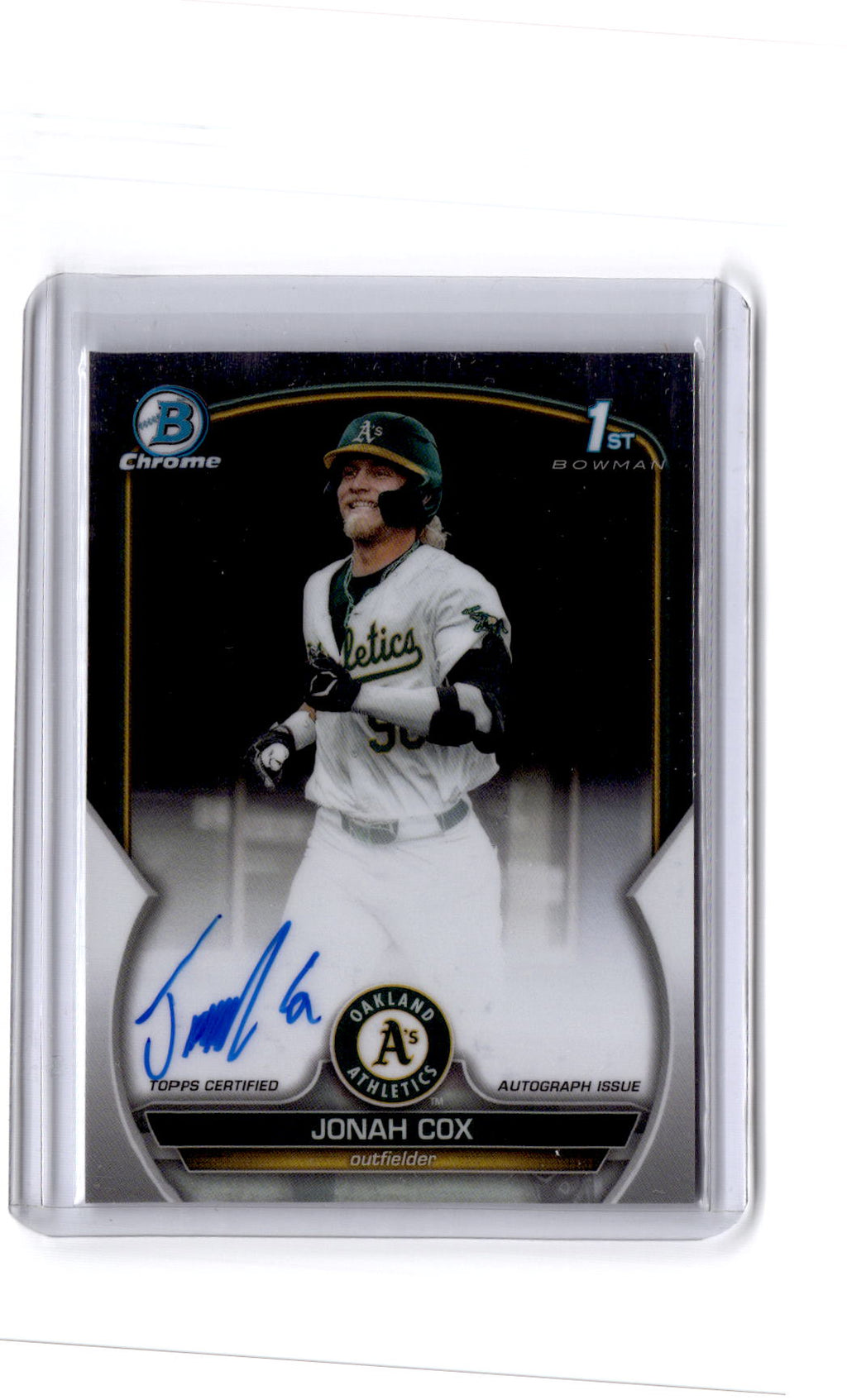2023 Bowman Draft #CDA-JCO Jonah Cox Chrome Prospect Autographs