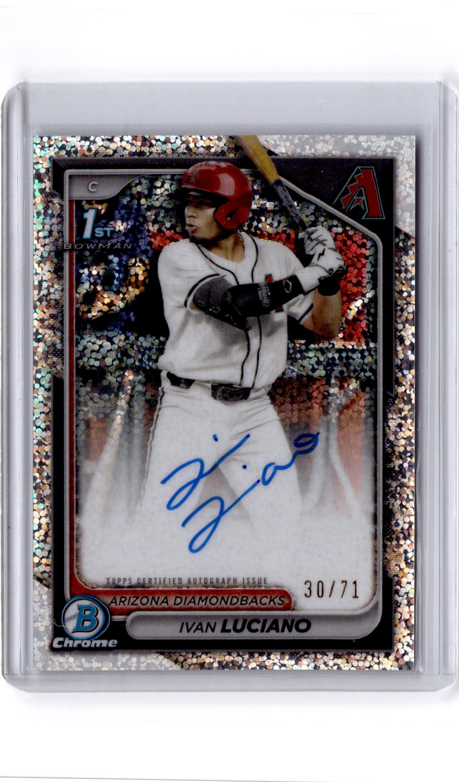 2024 Bowman Draft Ivan Luciano Chrome Prospect Autographs Speckle Refractor /71