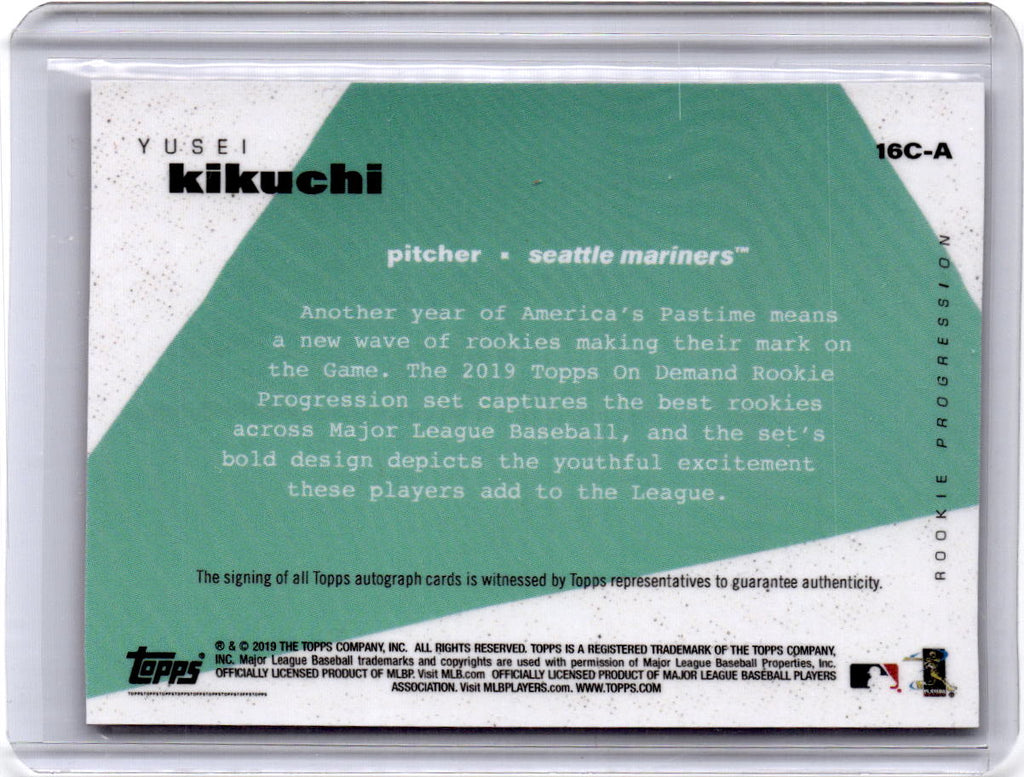 2019 Topps On-Demand Set 10: Rookie Progression #16C Yusei Kikuchi C #/10