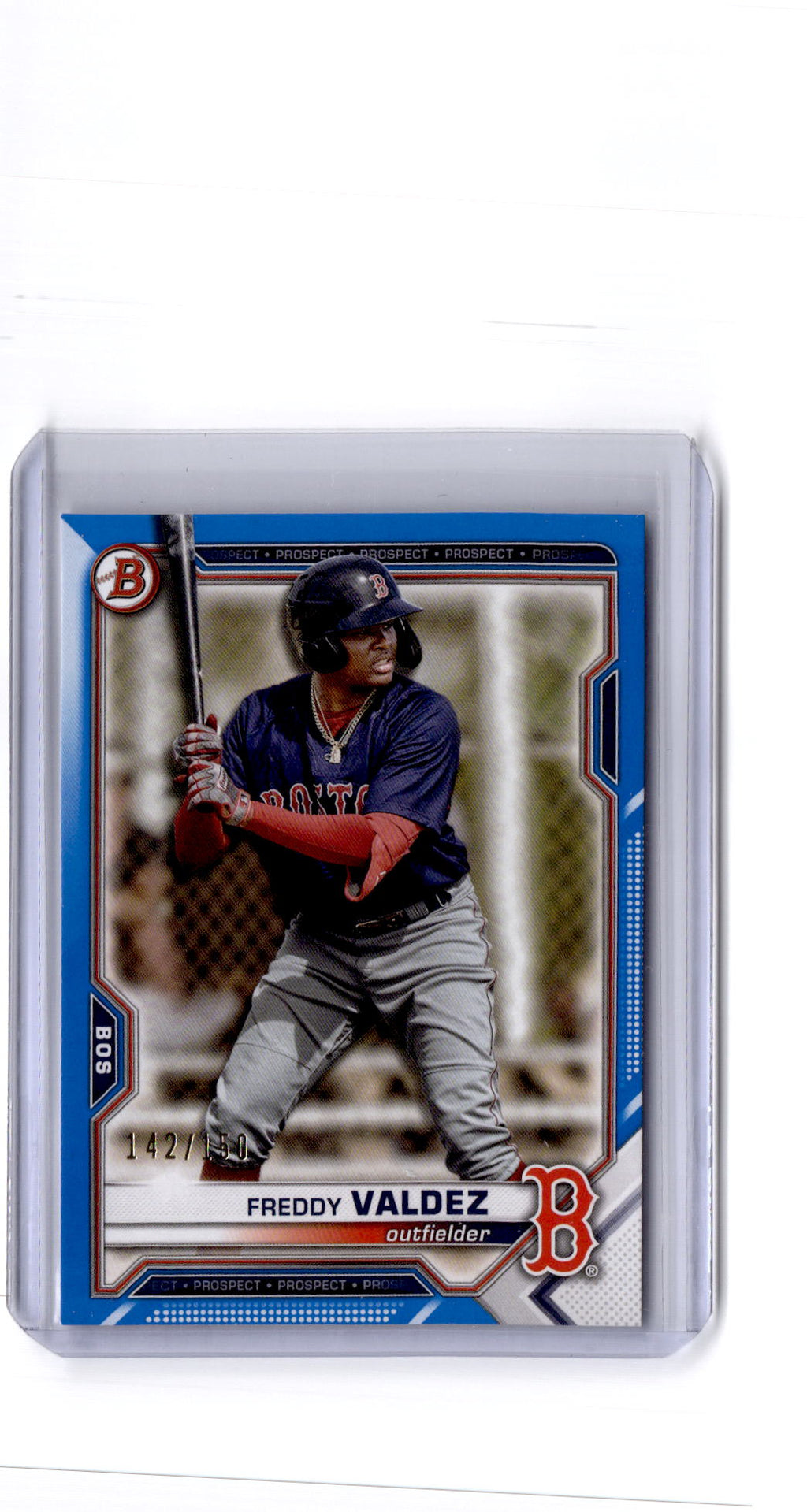 2021 Bowman Draft #BD-96 Freddy Valdez Blue #/150
