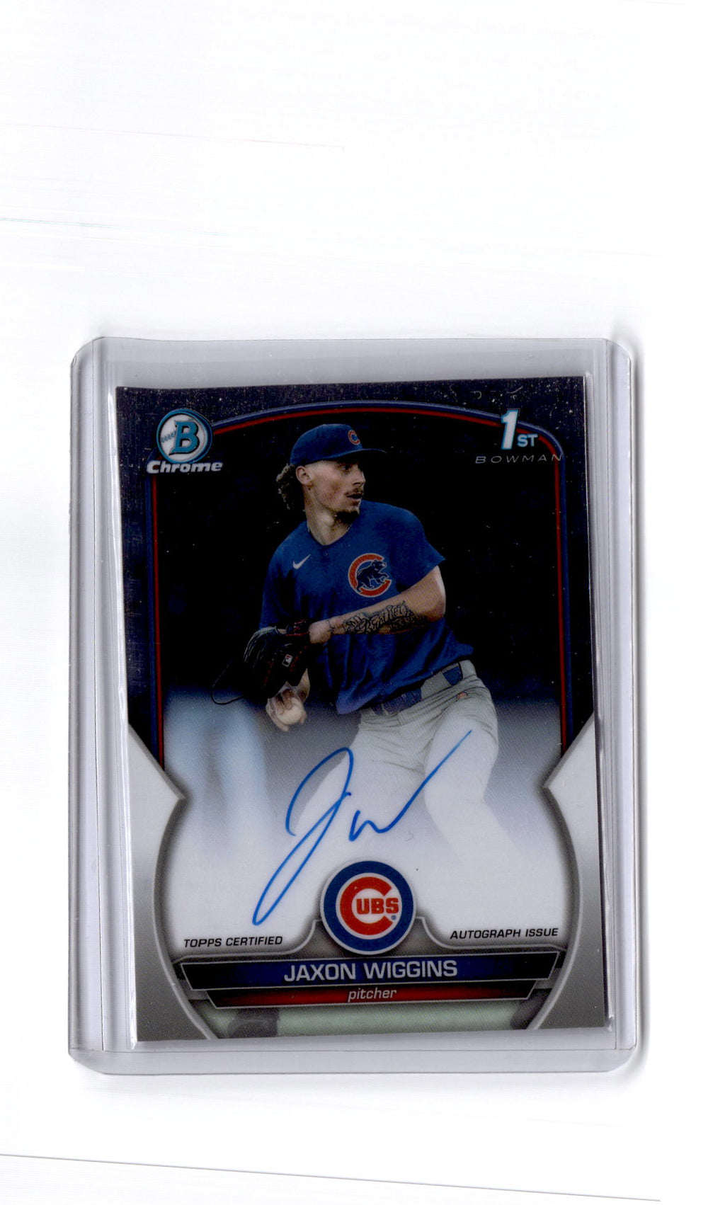 2023 Bowman Draft #CDA-JWG Jaxon Wiggins Chrome Prospect Autographs