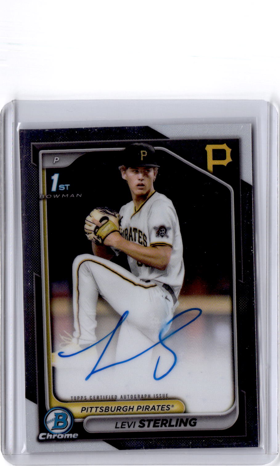 2024 Bowman Draft #CPA-LS Levi Sterling Chrome Prospect Autographs