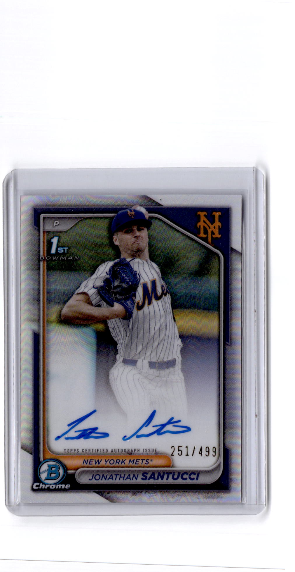 2024 Bowman Draft Jonathan Santucci Chrome Prospect Autographs Refractor /499