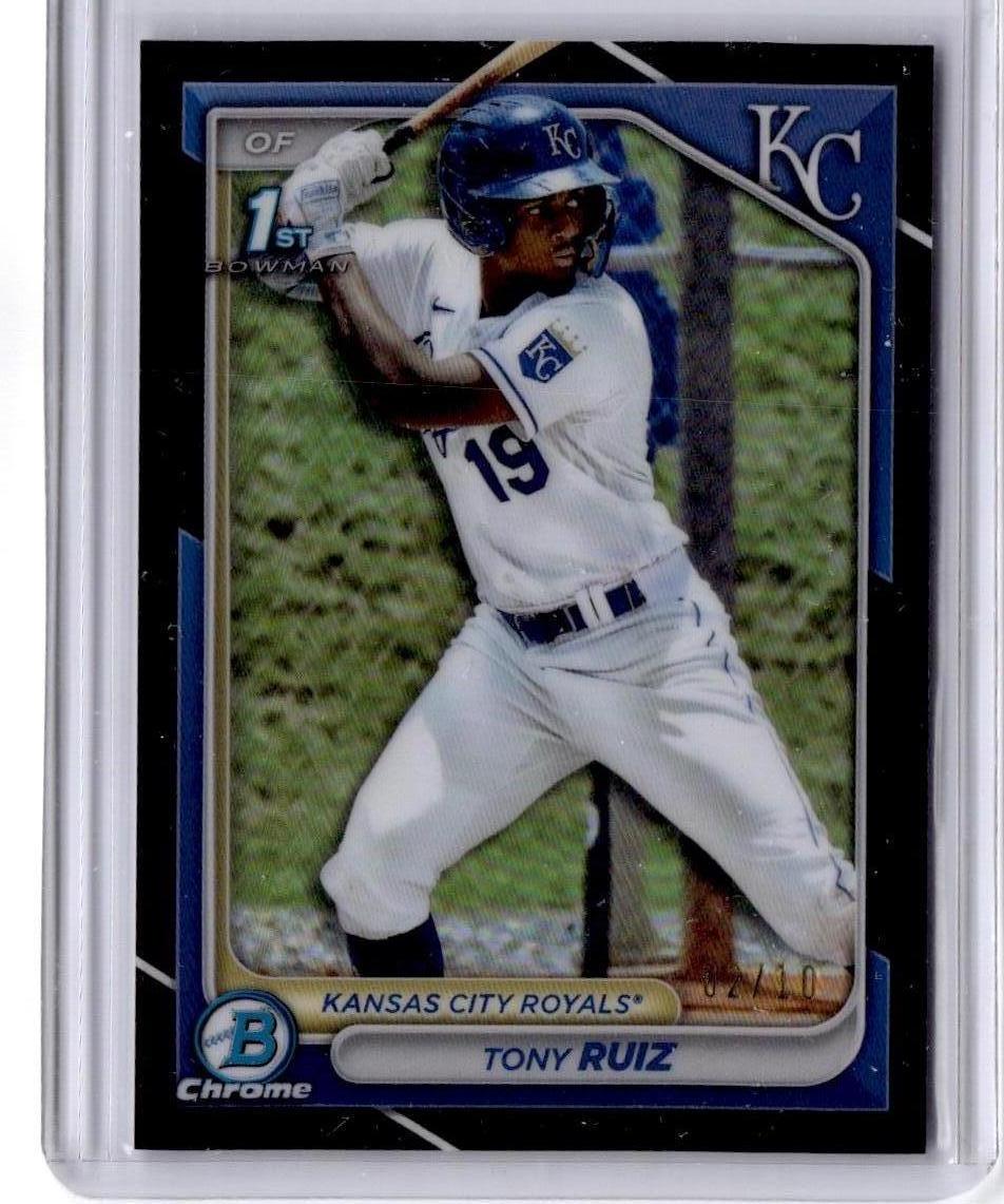 2024 Bowman #BCP-80 Tony Ruiz Chrome Prospects Black Refractors #/10