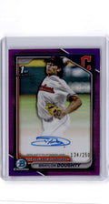 2024 Bowman Draft Braylon Doughty Chrome Autographs Purple Refractor /250