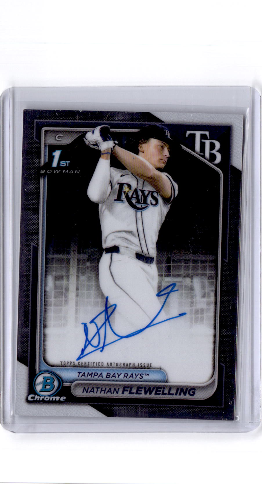 2024 Bowman Draft #CPA-NF Nathan Flewelling Chrome Prospect Autographs