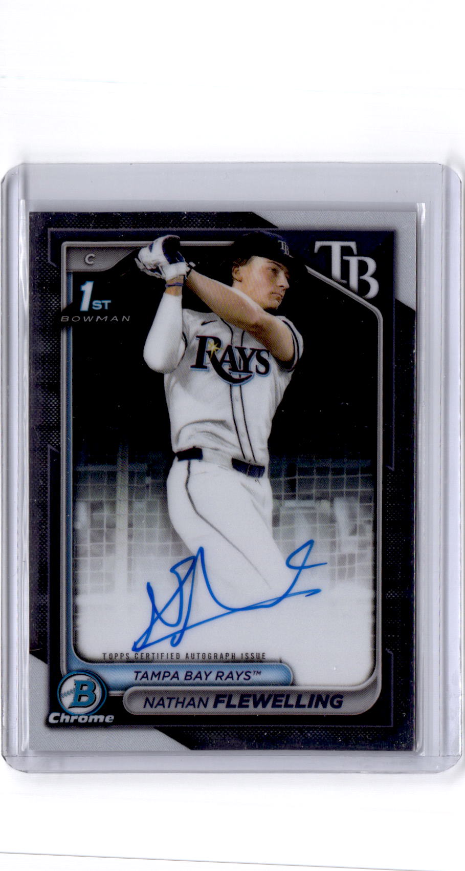 2024 Bowman Draft #CPA-NF Nathan Flewelling Chrome Prospect Autographs