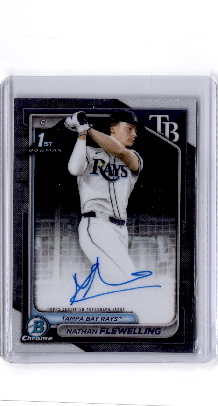 2024 Bowman Draft #CPA-NF Nathan Flewelling Chrome Prospect Autographs