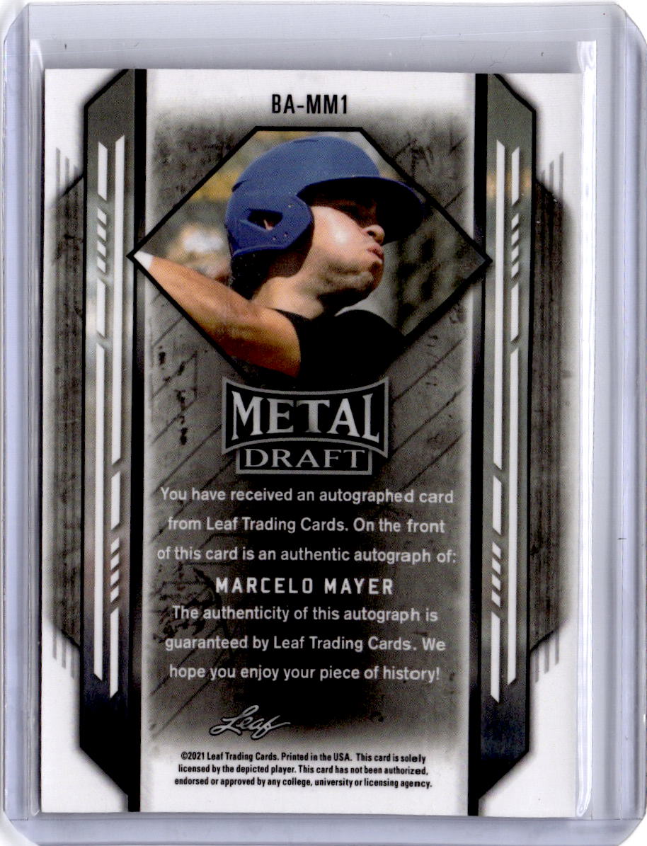 2021 Leaf Metal Draft #BA-MM1 Marcelo Mayer Autograph